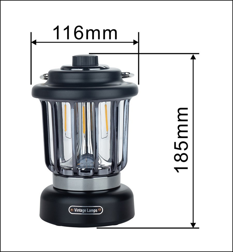 outdoor retro camping light rechargeable LED hanging lamp