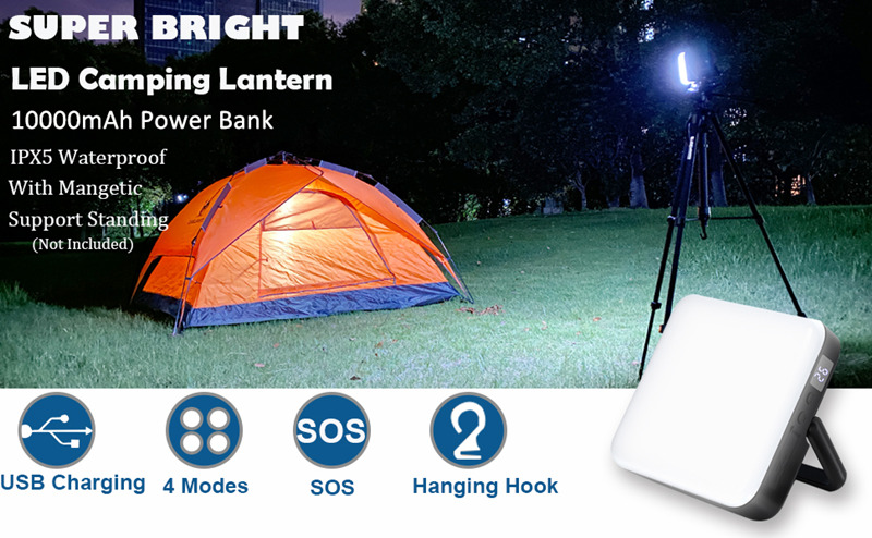 portable outdoor camping light rechargeable magnet LED lamp