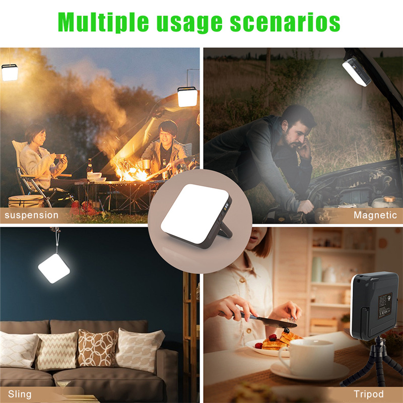 portable outdoor camping light rechargeable magnet LED lamp