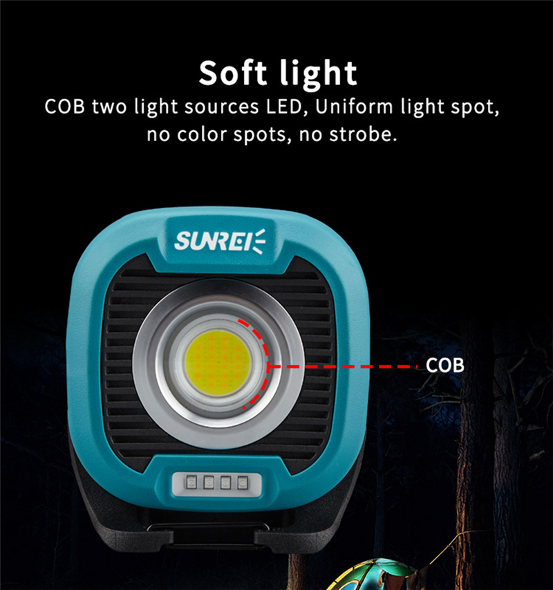 SUNREE C1500 portable COB work light outdoor camping lamp