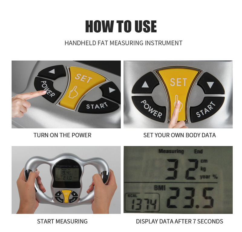 health body fat measure LCD liquid monitor BMI instrument