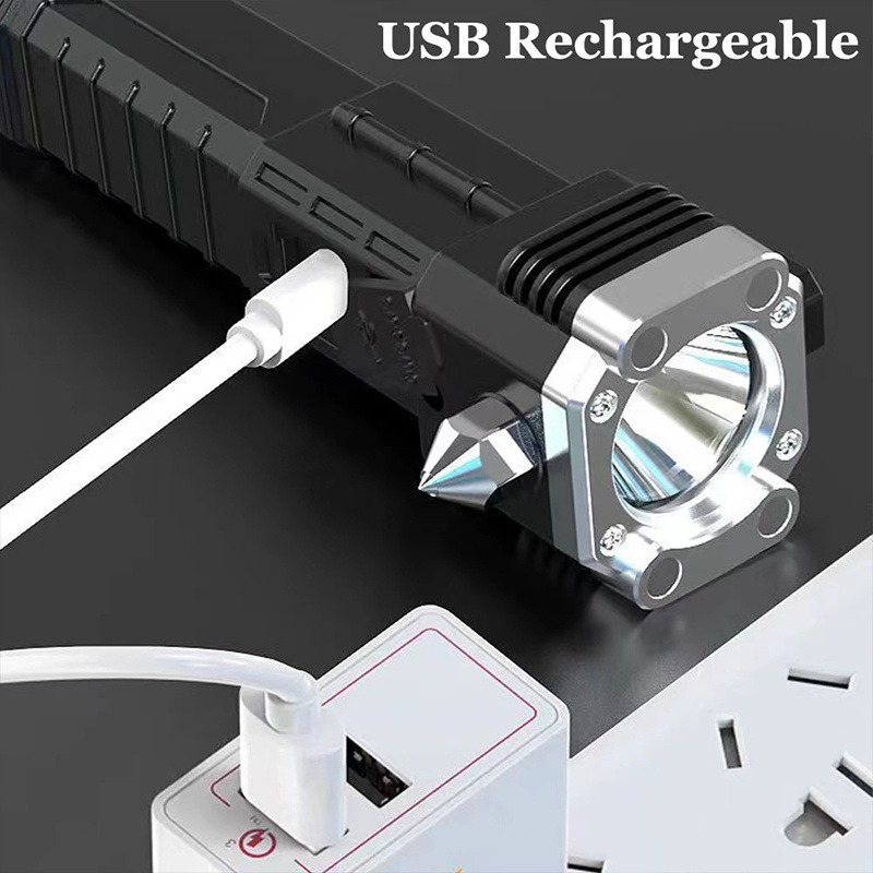 multifunctional flashlight safety hammer strong magnet torch multifunctional flashlight safety hammer strong magnet torch