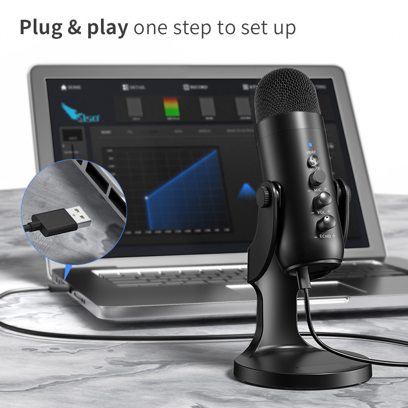 USB microphone professional condenser mic for PC computer