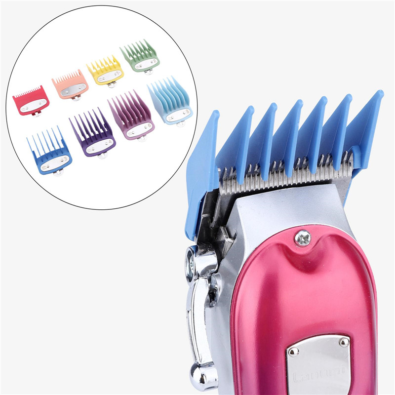 8Pcs hair clipper metal clip guide combs