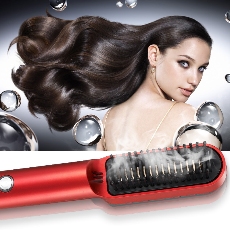 resuxi 2 in1 mini hair straightener heated comb