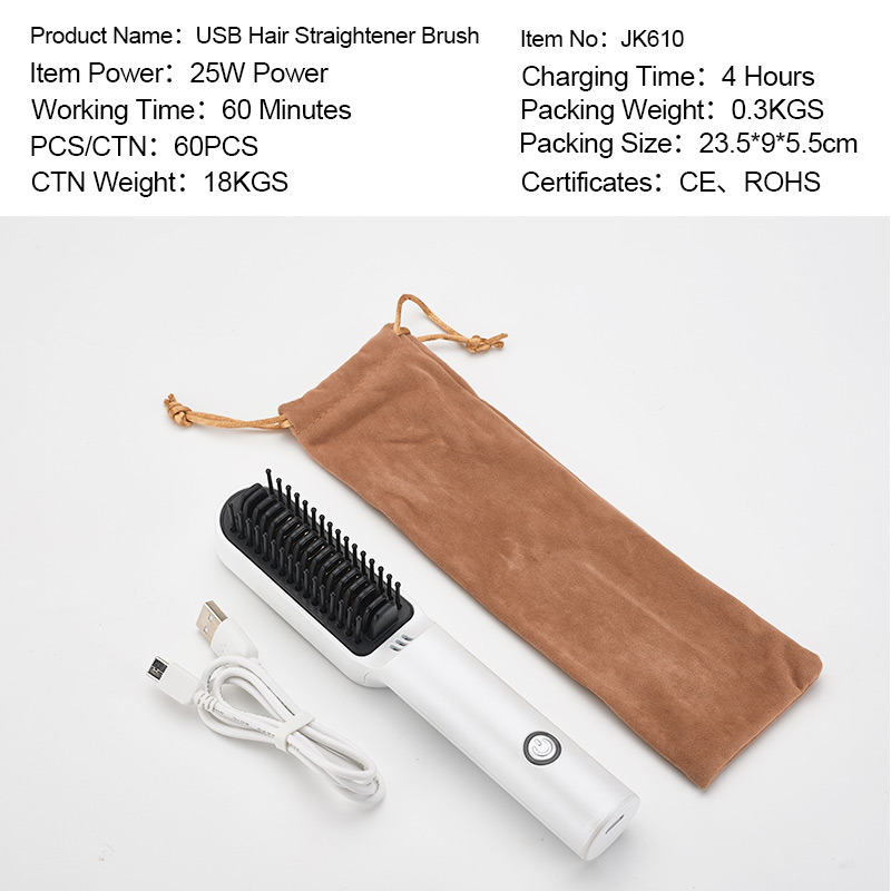 resuxi 2 in1 mini hair straightener heated comb