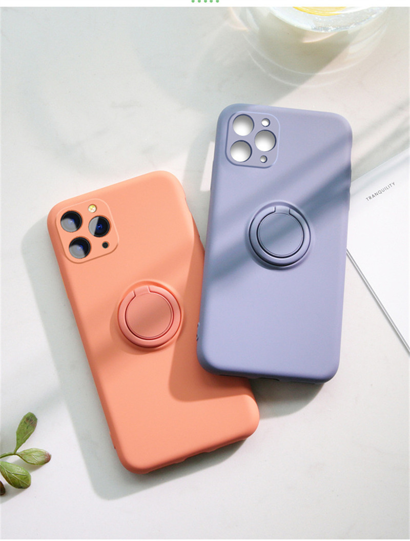 ring clasp soft silicone case for iphone 14 pro plus max