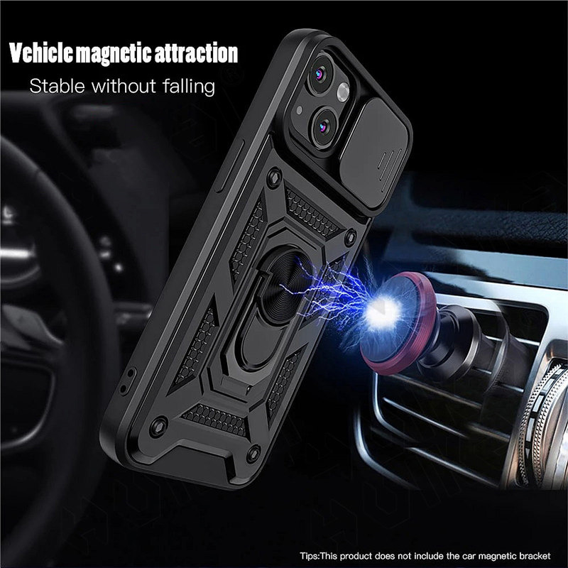 armor magnetic ring stand case for iphone 14 pro plus max