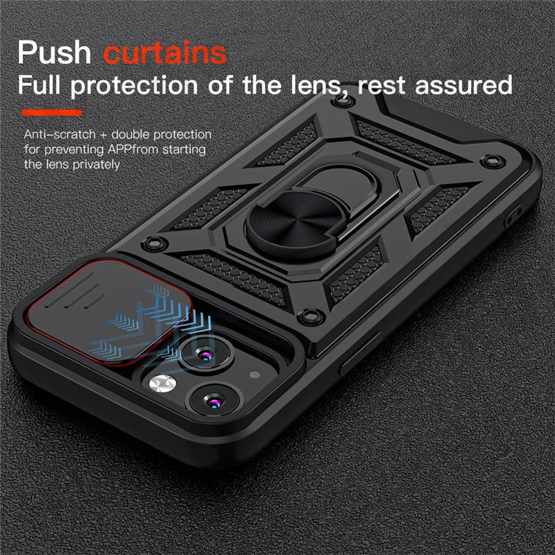 armor magnetic ring stand case for iphone 14 pro plus max