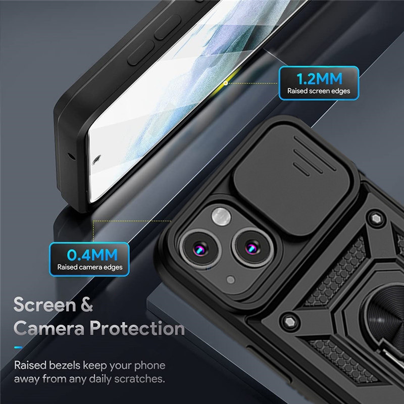 armor magnetic ring stand case for iphone 14 pro plus max