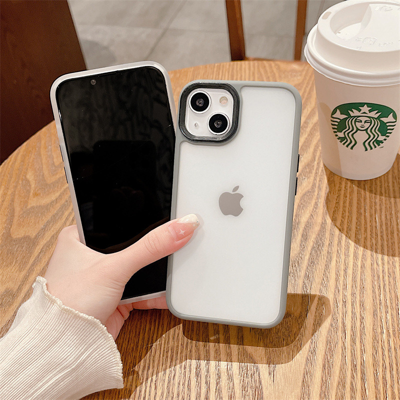 transparent bumper matte hard case for iphone 14 pro plus max