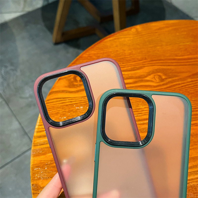 transparent bumper matte hard case for iphone 14 pro plus max