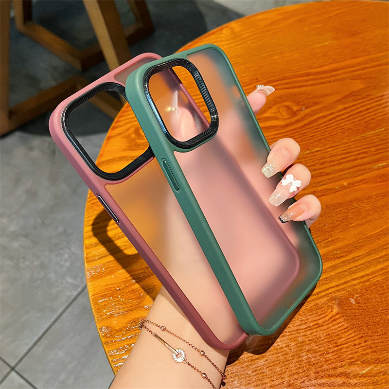 transparent bumper matte hard case for iphone 14 pro plus max