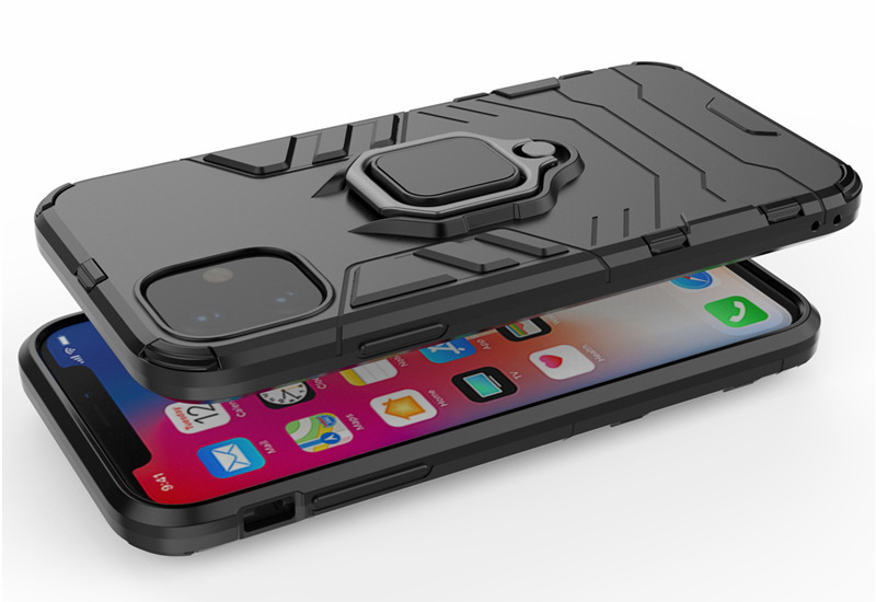 armor magnetic suction stand case for iphone 14 pro plus max