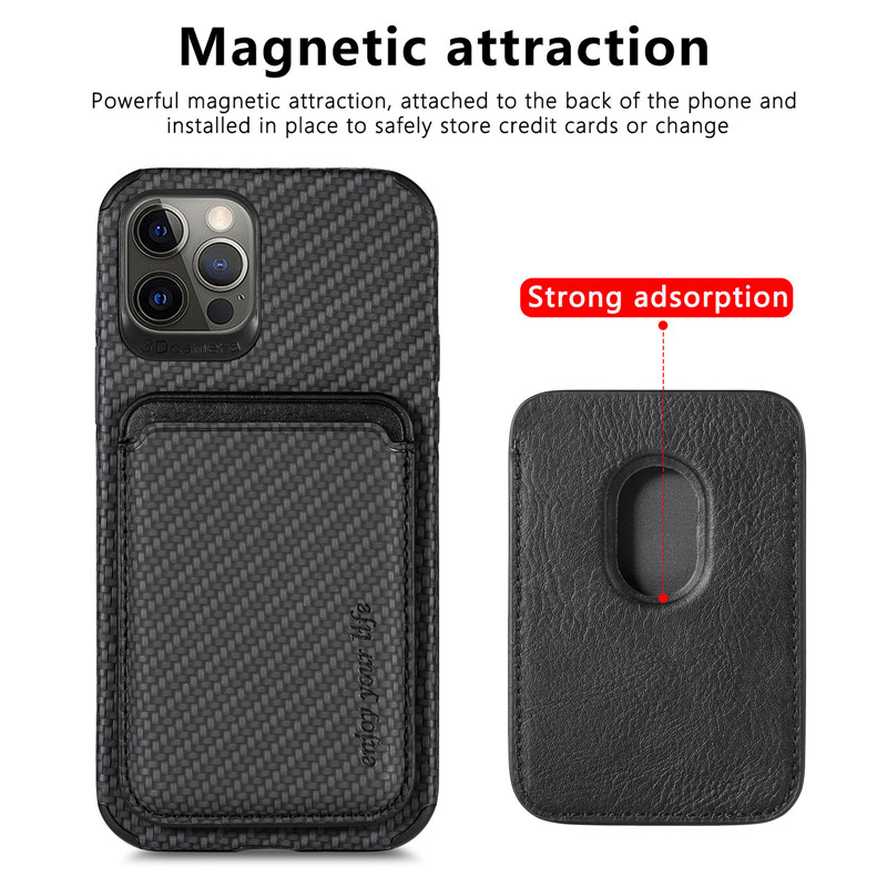 magsafe magnetic wireless charging case card hold for iphone 14 pro plus max