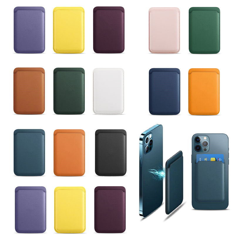 magnetic leather wallet card slot for iphone 14 pro plus max