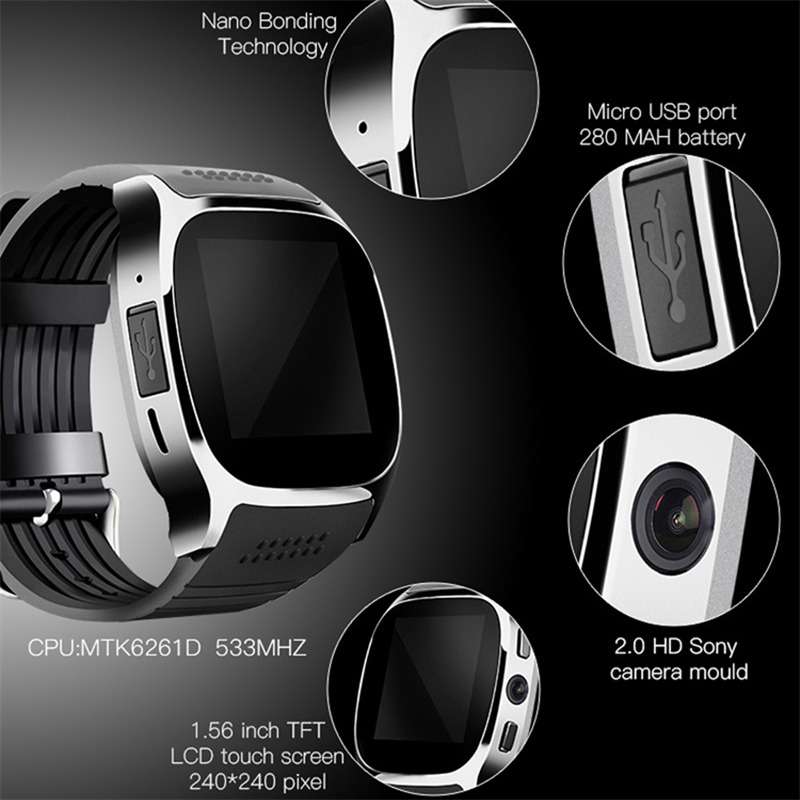 t8 bluetooth fitness tracker sport smart watch