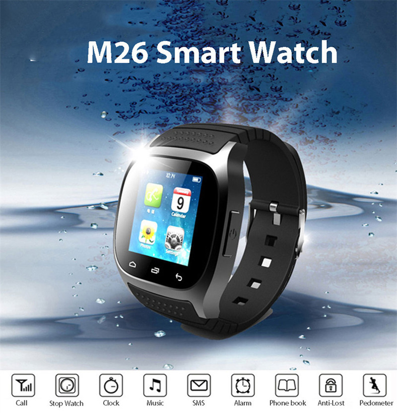 m26 bluetooth call smart watch pedometer waterproof wristwatch