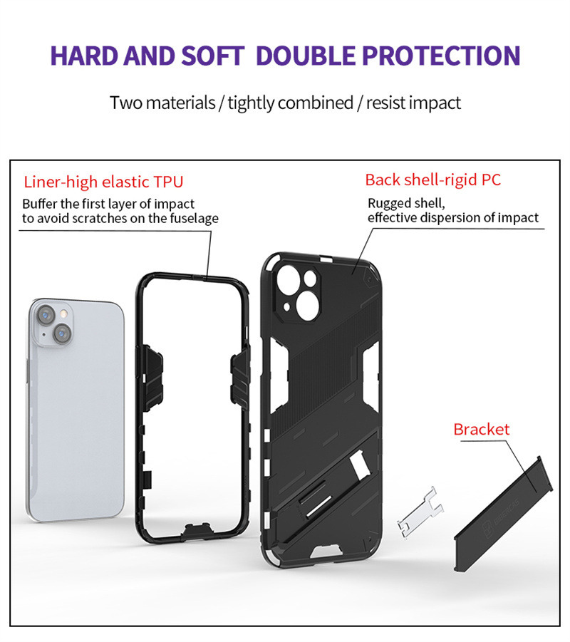 phone case with stand back cover for iphone 14 pro plus max