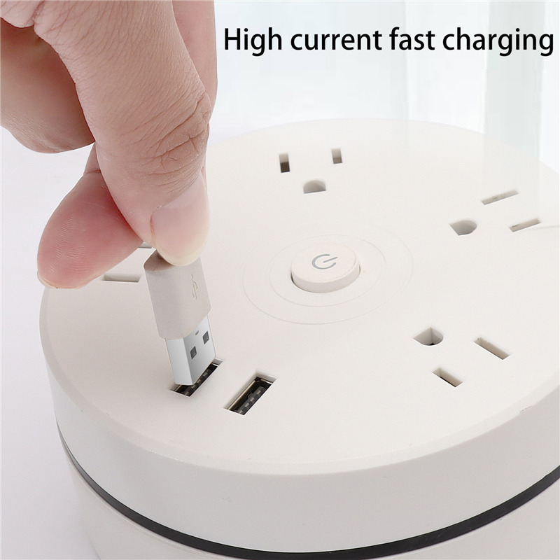 6 in 1 power strip 4 outlet us plug 2 smart usb port wall charger