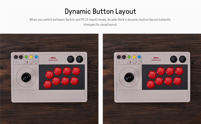 8bitdo arcade stick wireless gamepad for nintendo switch windows