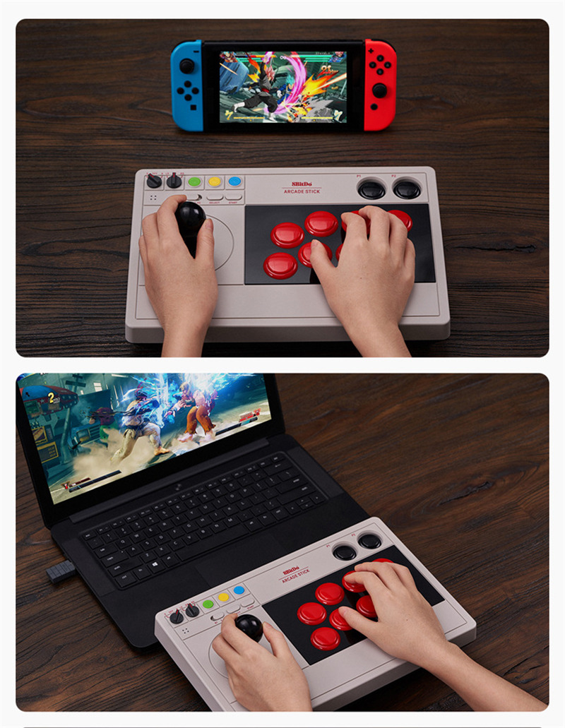 8bitdo arcade stick wireless gamepad for nintendo switch windows