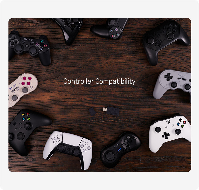 8Bitdo wireless usb adapter 2 for switch pc mac ps5 xbox controller