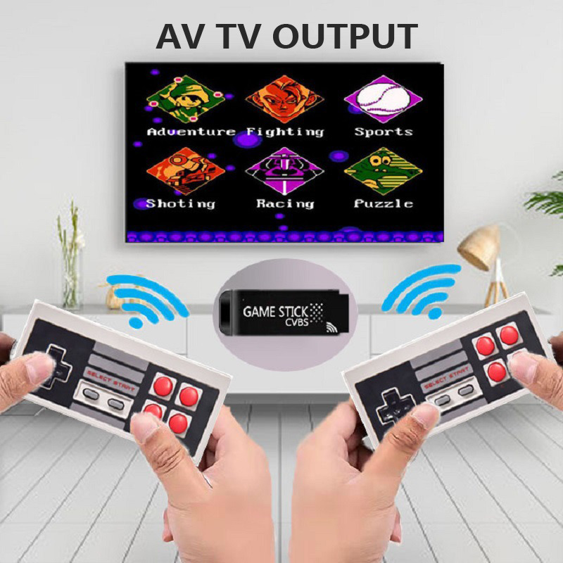 mini retro built-in 308 tv video games wireless game stick