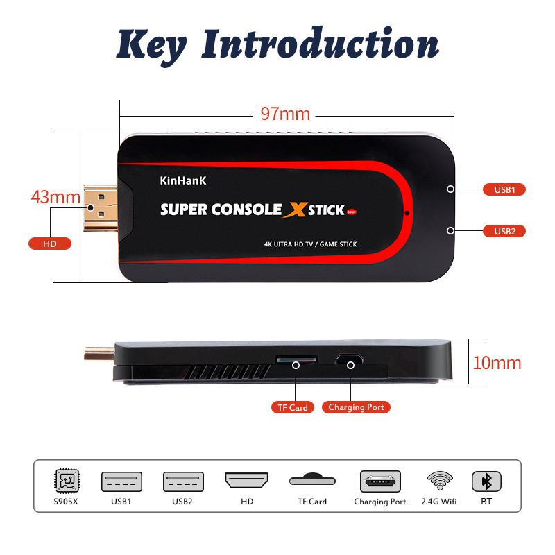 4K video game console stick tv box