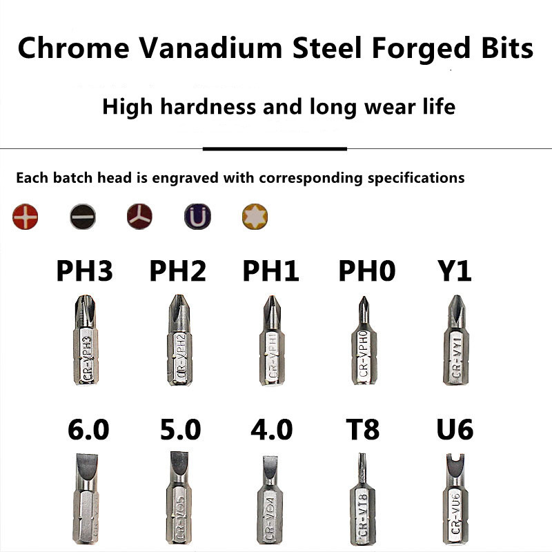 11 in 1 magnetic screwdriver bits set