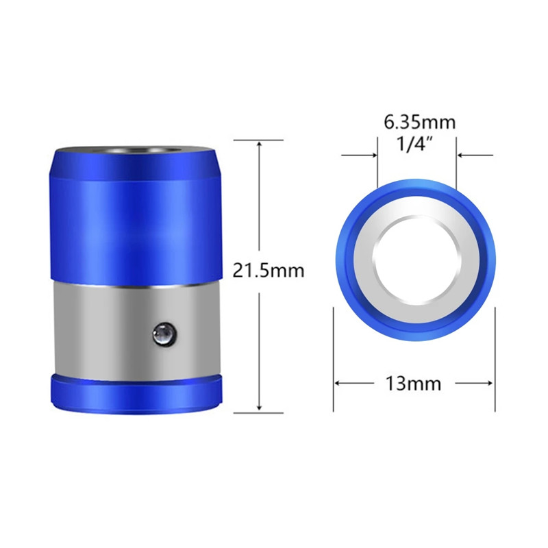 6.35mm universal metal screwdriver bit magnetic ring