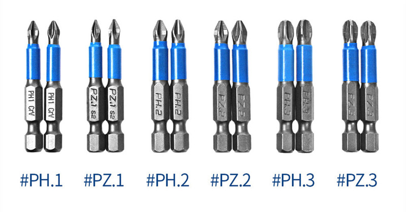 50mm hex shanked anti slip screwdriver bits