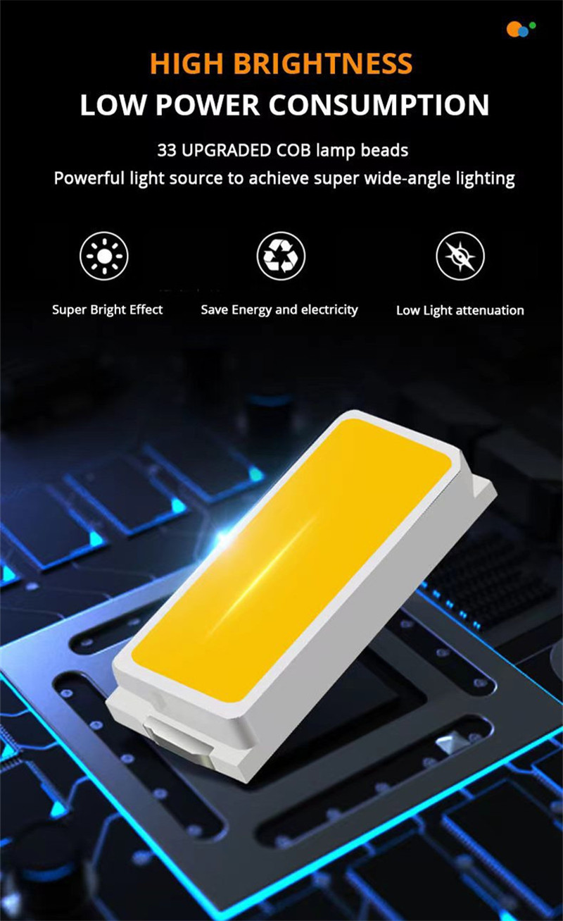 Solar USB rechargeable COB/LED portable flashlight