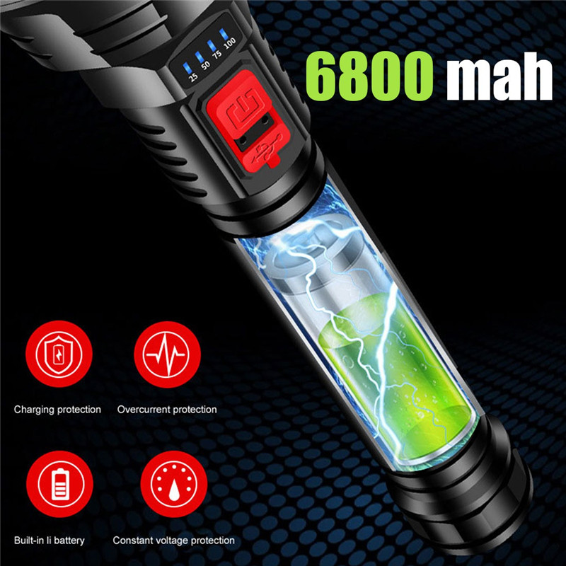 super bright portable LED flashlight rechargeable searchlight super bright portable LED flashlight rechargeable searchlight