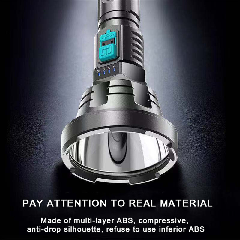 super bright portable LED flashlight rechargeable searchlight super bright portable LED flashlight rechargeable searchlight