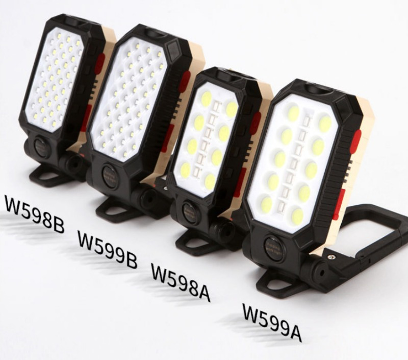 magnetic LED COB work light foldable flash light