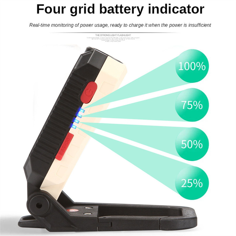 magnetic LED COB work light foldable flash light