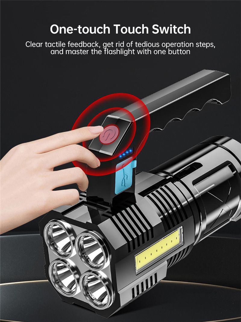 powerful LED flashlight handheld lamp portable side COB torch powerful LED flashlight handheld lamp portable side COB torch