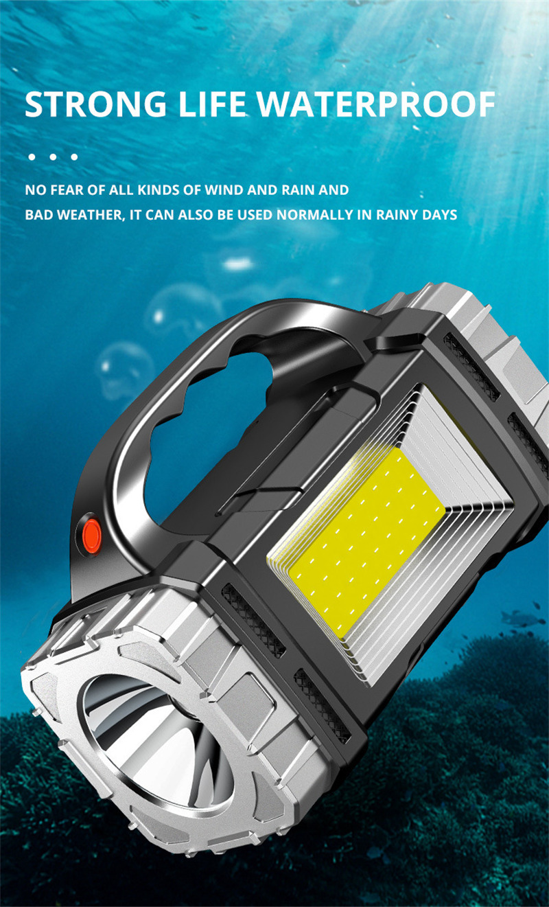 super bright rechargeable LED flashlight cob working light