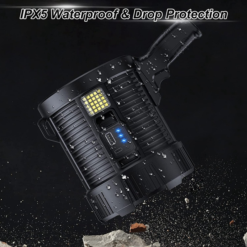 outdoor solar spotlights rechargeable handheld flashlight