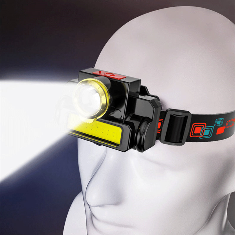 zoomable headlight rechargeable mini powerful LED headlamp