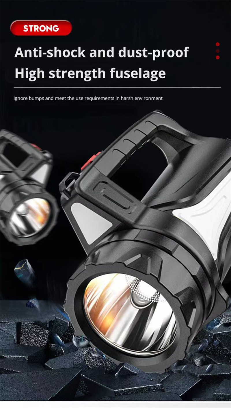 1000M Led flashlight portable searchlight COB work light