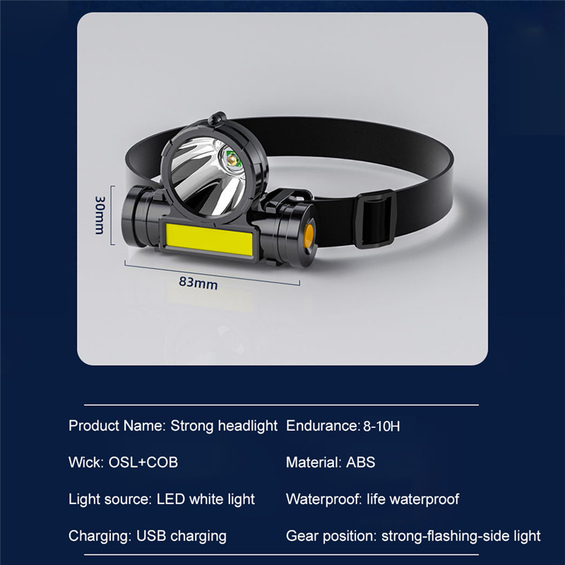 super bright headlight cob rechargeable head mounted flashlight super bright headlight cob rechargeable head mounted flashlight