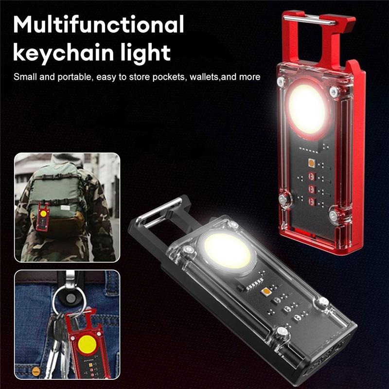 keychain flashlight backpack magnetic COB work light