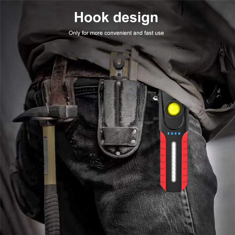 super bright LED flashlight safety hammer COB side light torch super bright LED flashlight safety hammer COB side light torch