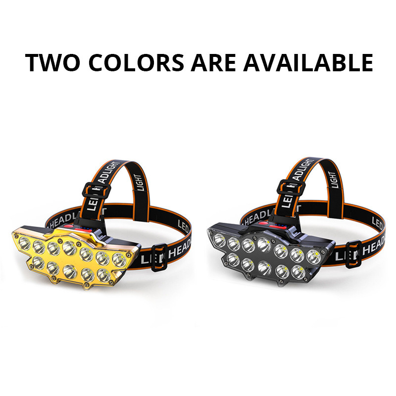 super bright rechargeable 12Led headlight 
