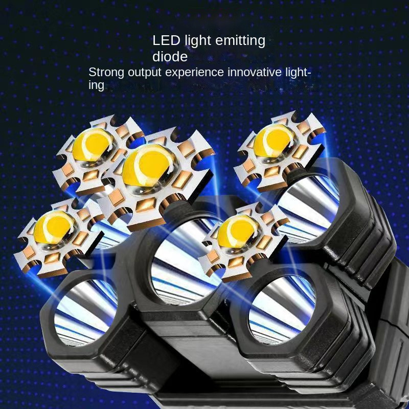 powerful 5LED headlamp outdoor rechargeable headlight