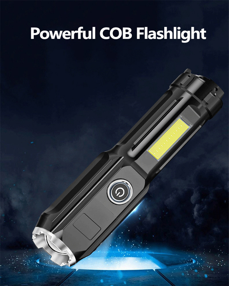 zoomable flashlight rechargeable COB work light