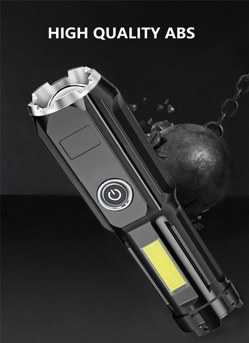 zoomable flashlight rechargeable COB work light