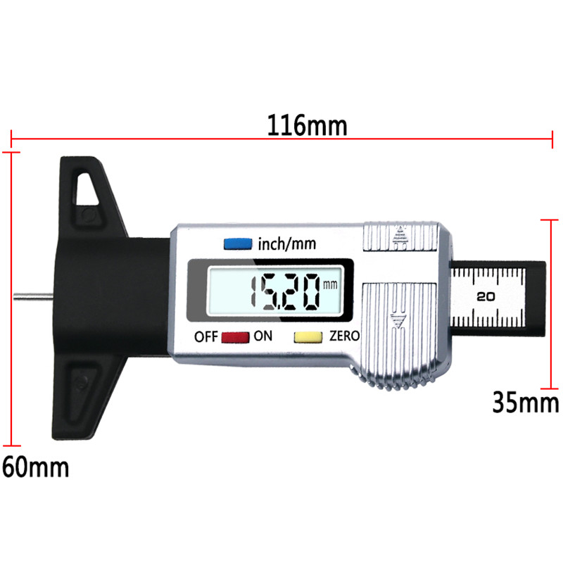 digital car tyre tire tread depth gauge meter measurer caliper